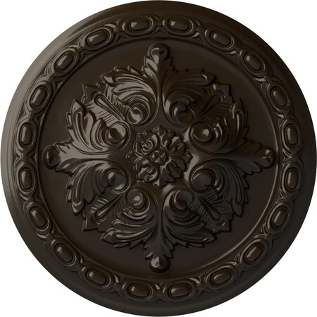 Acanthus Ceiling Medallion, Hand-Painted Stone Hearth, 11 3/8OD X 2P